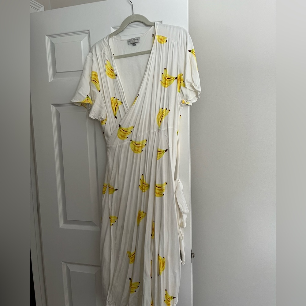 Never fully Dressed Banana Wrap Dress